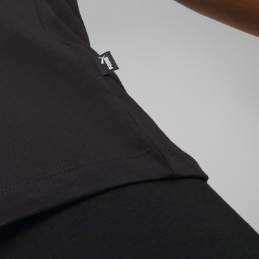  Puma Essentials Logo Kadın Siyah Günlük T-Shirt