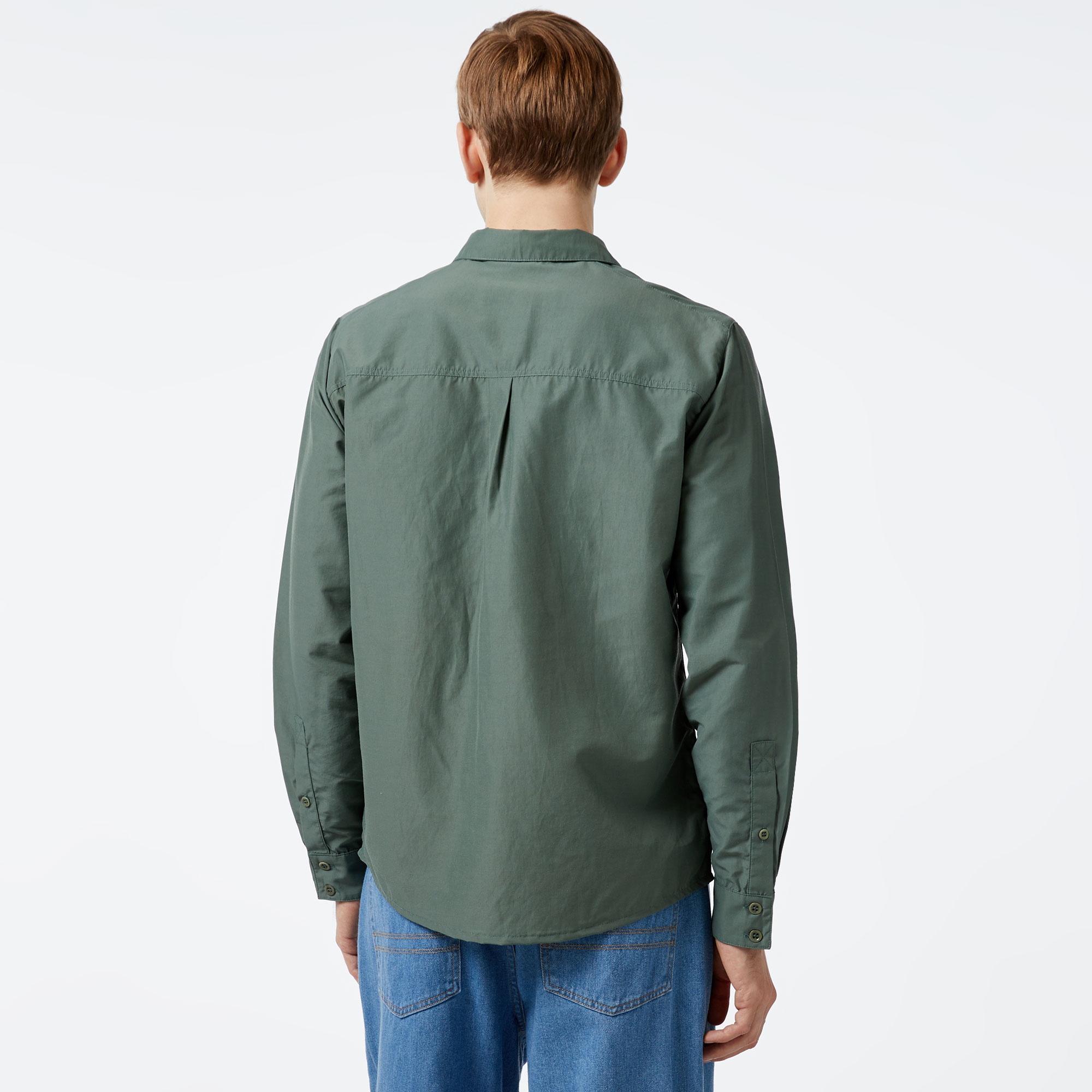 Jack Wolfskin Barrier L/S Erkek Yeşil Outdoor Gömlek