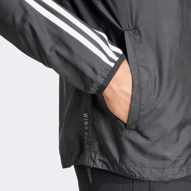  adidas Own The Run 3 Stripes Erkek Siyah Rüzgarlık