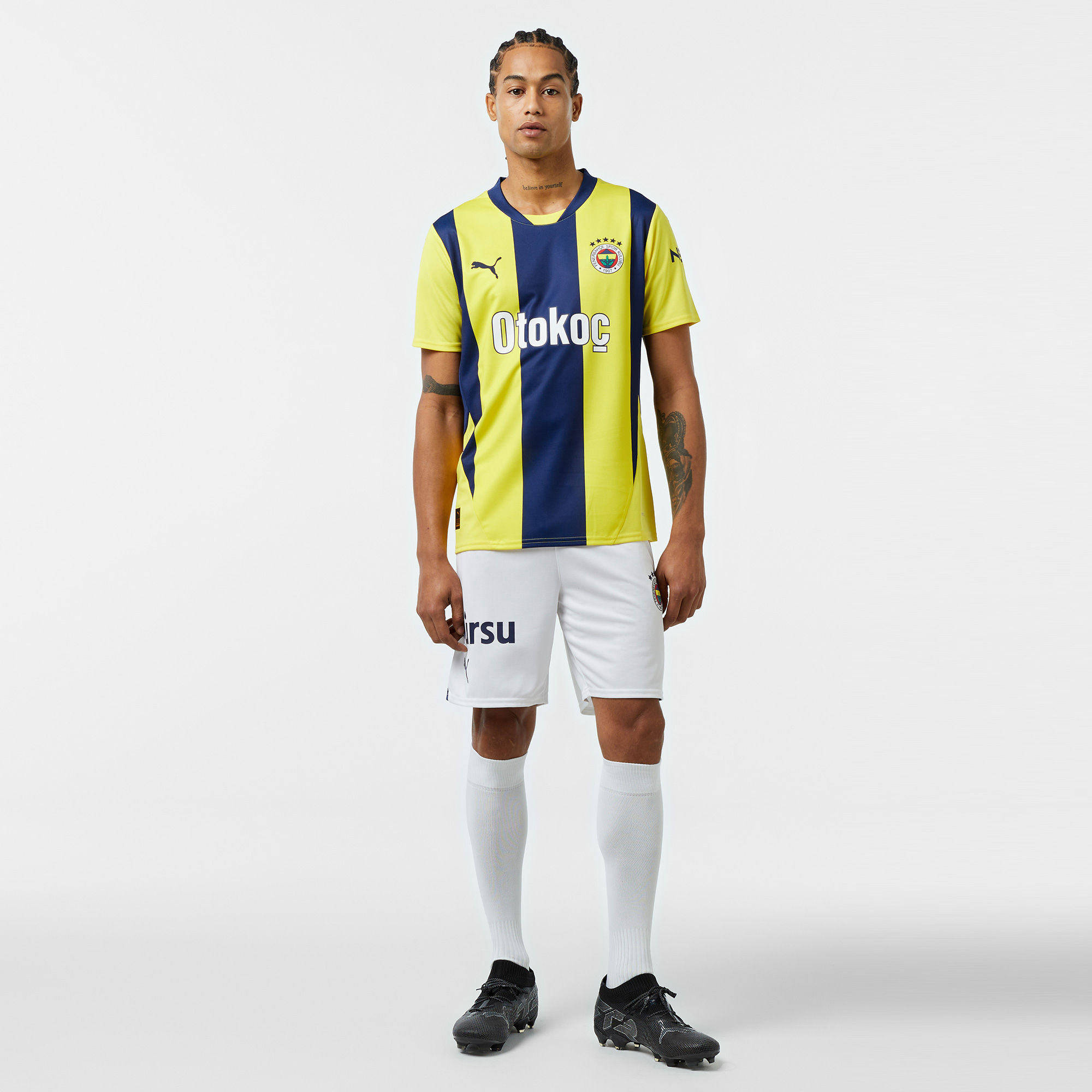  Puma Fenerbahçe SK 24-25 İç Saha Erkek Beyaz Futbol Şortu