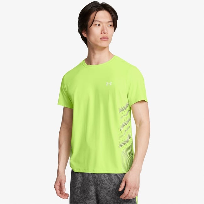  Under Armour Launch Elite Erkek Yeşil Koşu T-Shirt