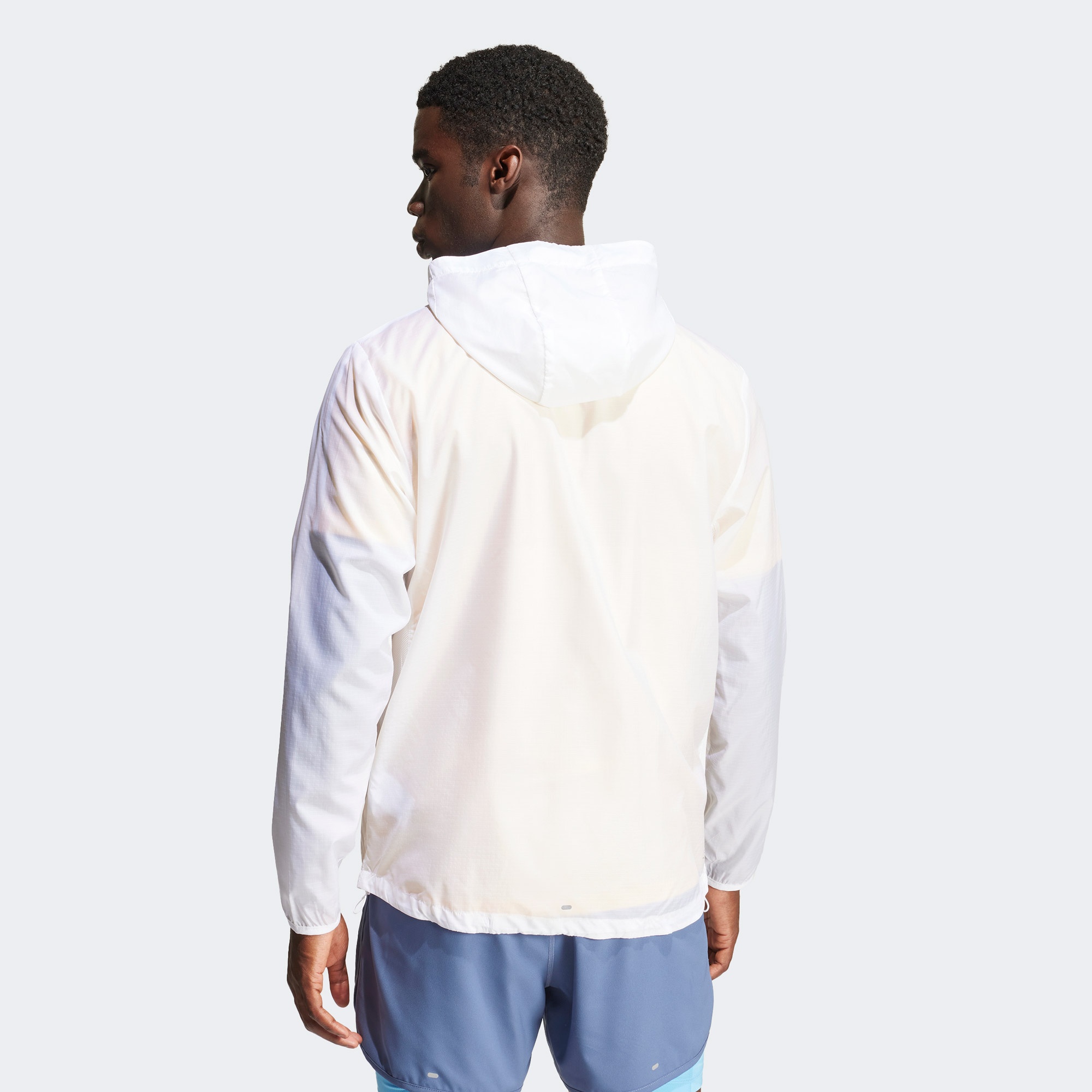 adidas Own The Run 3-Stripes Erkek Beyaz Koşu Rüzgarlığı