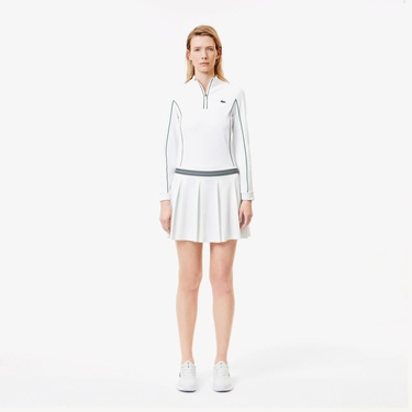  Kadın Tenis Pileli Beyaz Etek