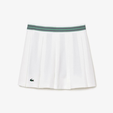  Kadın Tenis Pileli Beyaz Etek