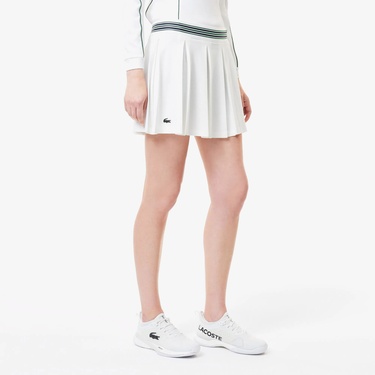  Kadın Tenis Pileli Beyaz Etek