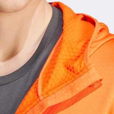  adidas Terrex Light Fleece Full Zip Kapüşonlu Erkek Turuncu Günlük Sweatshirt