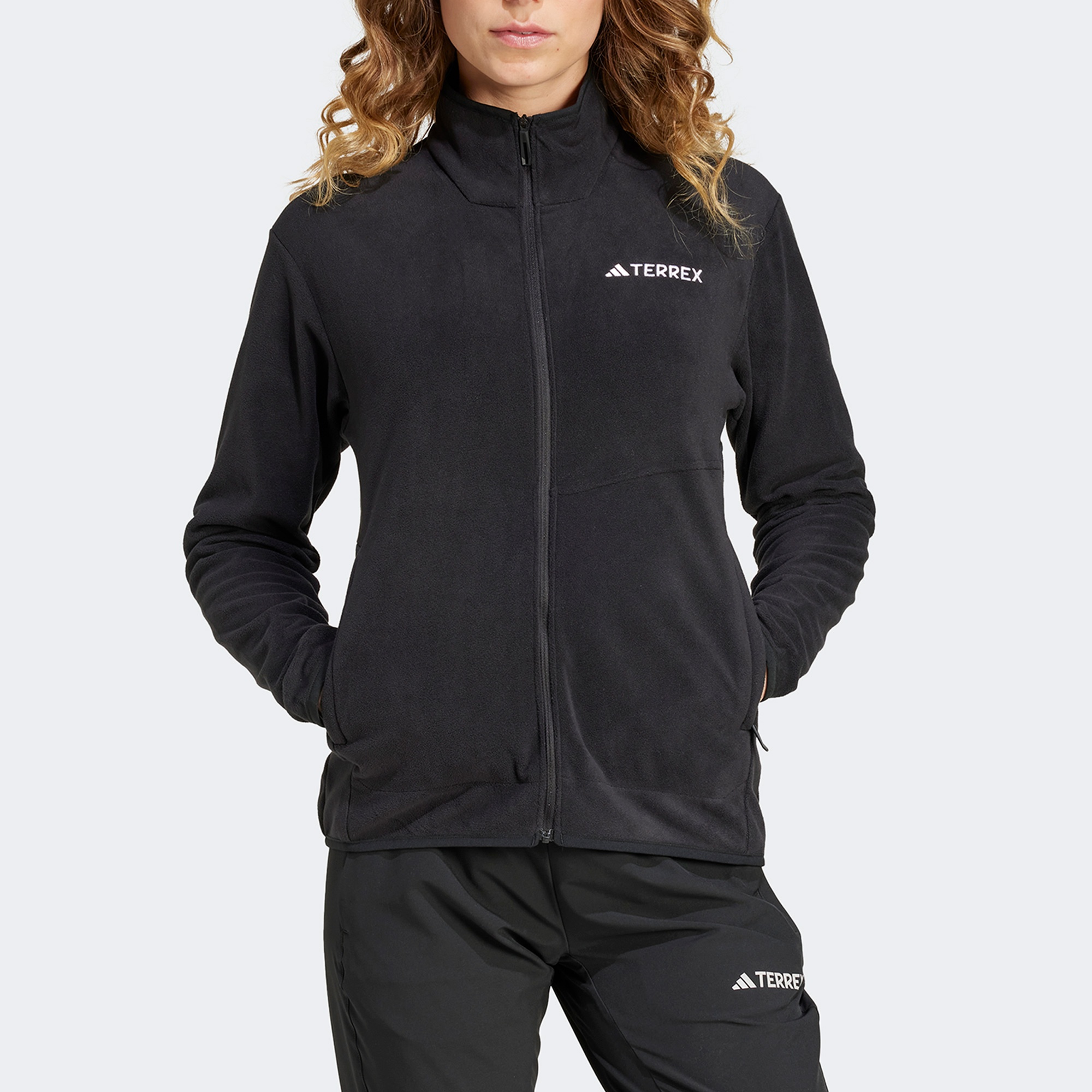adidas Terrex Multi Fleece Full Zip Kadın Siyah Günlük Sweatshirt
