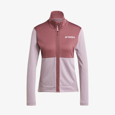  adidas Terrex Multi Light Fleece Full Zip Kadın Mor Antrenman Üstü