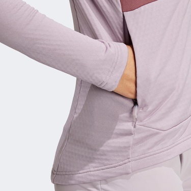  adidas Terrex Multi Light Fleece Full Zip Kadın Mor Antrenman Üstü