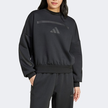  adidas Z.N.E. Kadın Siyah Günlük Sweatshirt
