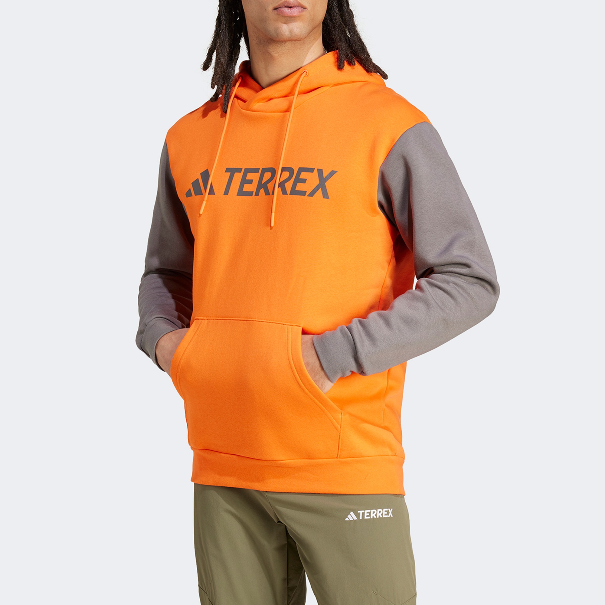 adidas Terrex Multi Large Kapüşonlu Erkek Turuncu Günlük Sweatshirt