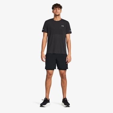 Under Armour Launch 7 inch 2in 1 Erkek Siyah Antrenman Şortu