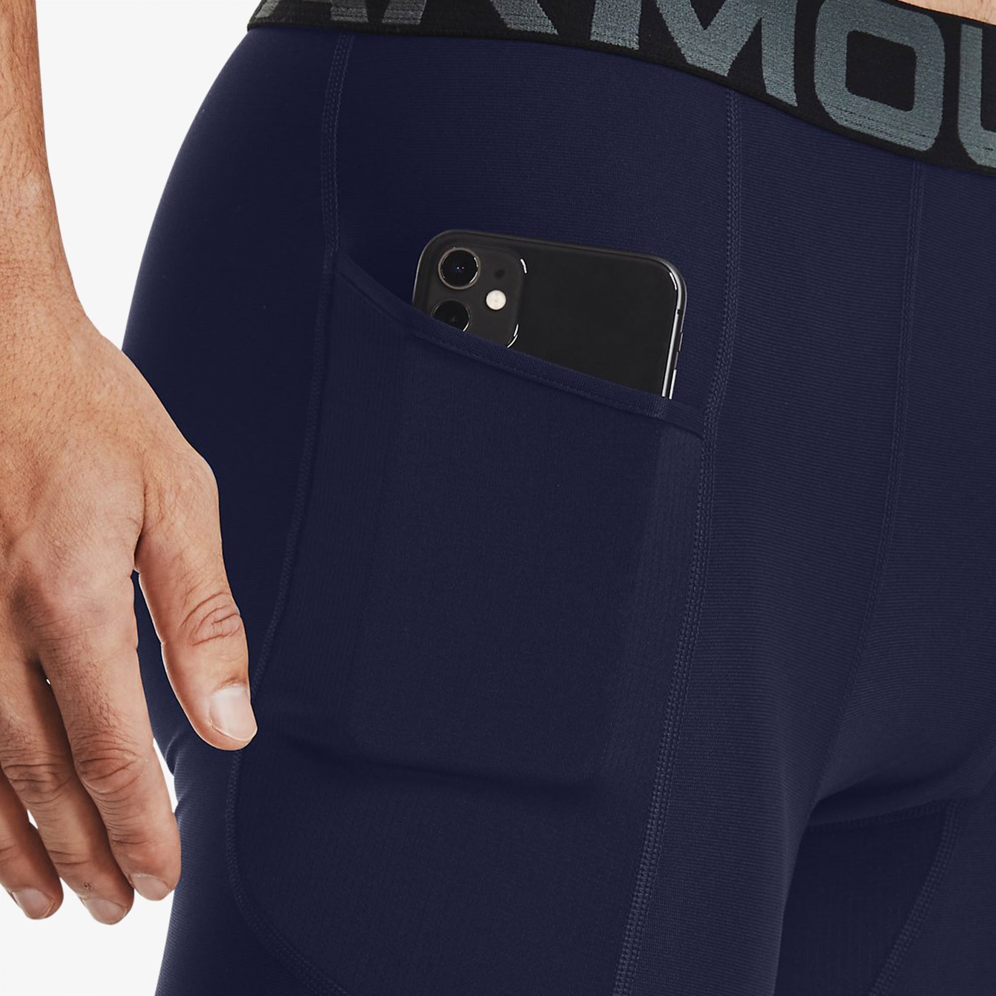 Under Armour Heat Gear Erkek Lacivert Kısa Antrenman Taytı