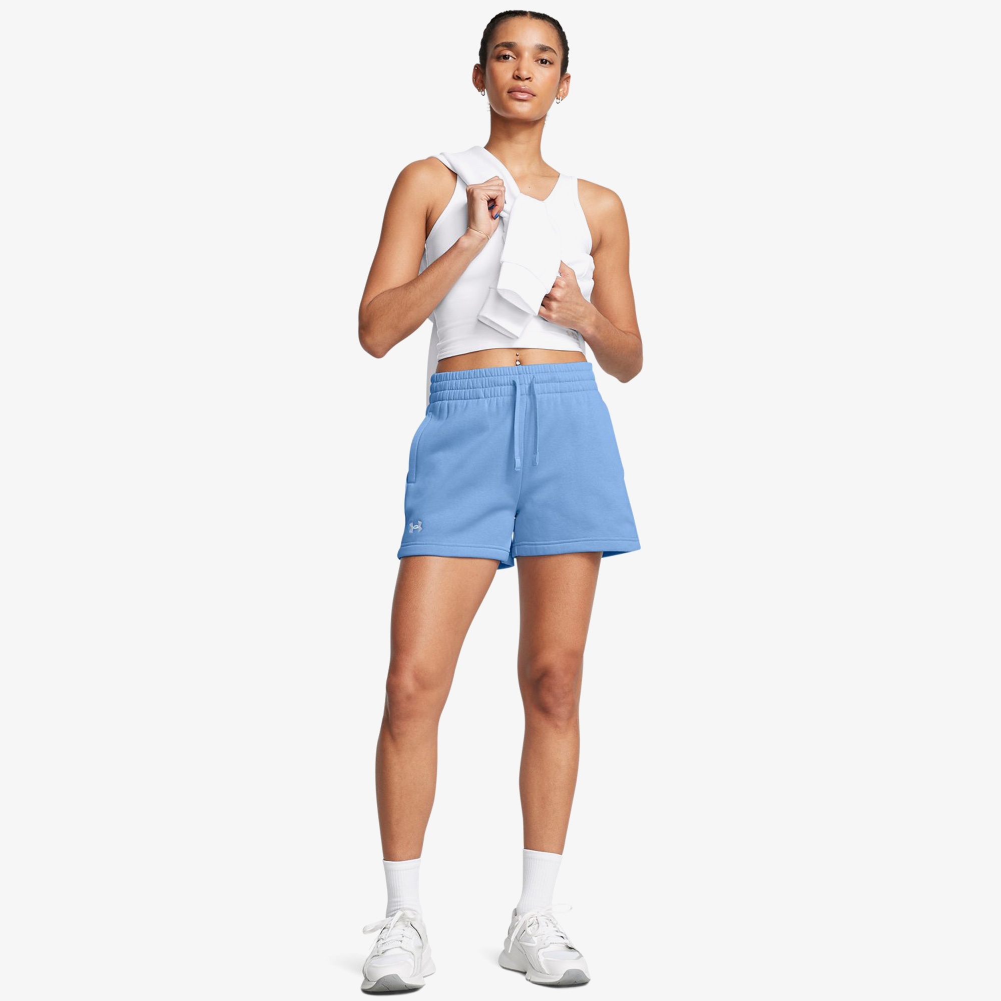 Under Armour Rival Fleece Kadın Mavi Günlük Şort