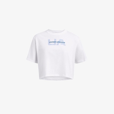  Under Armour Boxy Crop Branded Kadın Beyaz Günlük T-Shirt