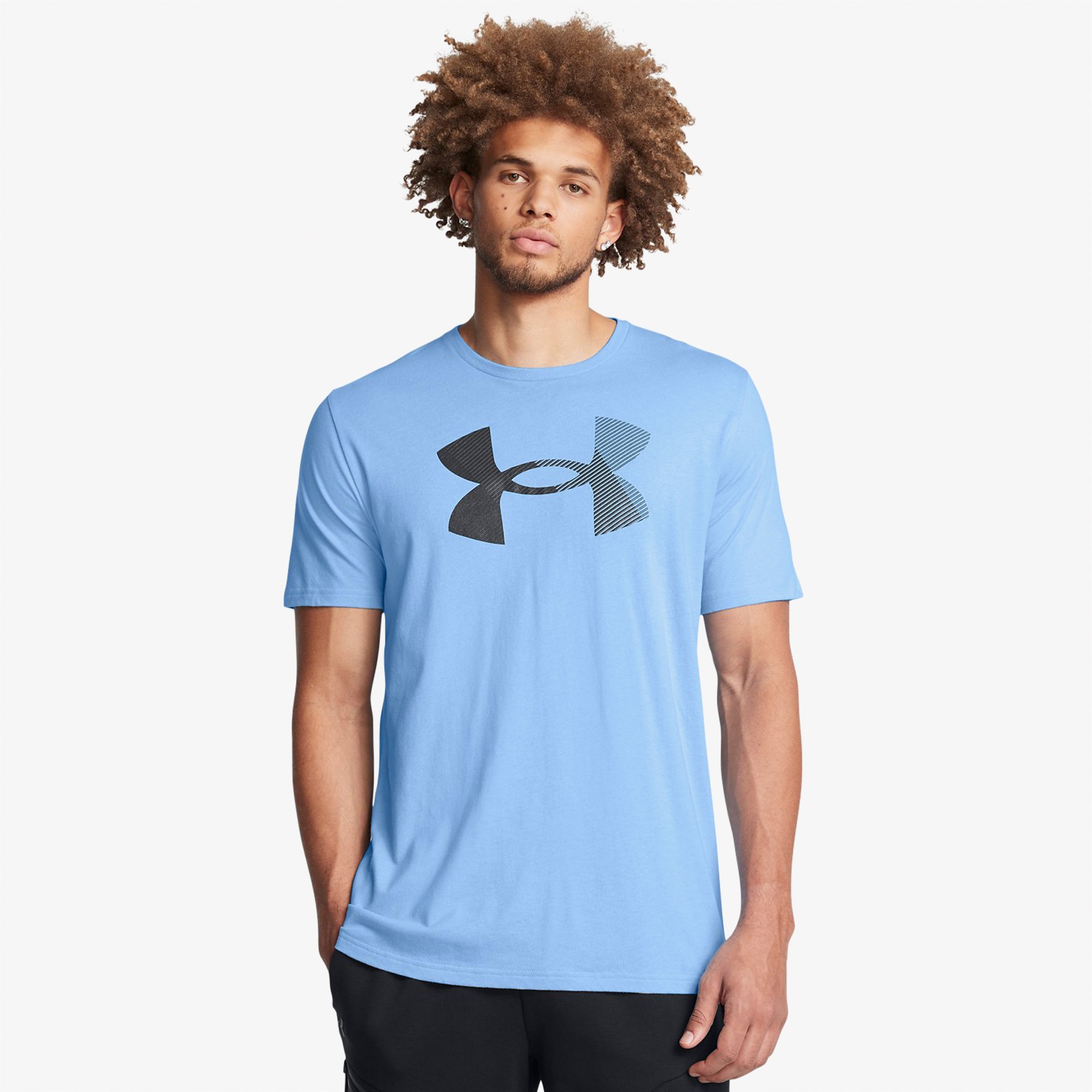 Under Armour Big Logo Fill Erkek Mavi Günlük T-Shirt