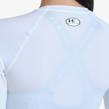  Under Armour HG Authentics Comp Kadın Beyaz Uzun Kollu Antrenman T-Shirt