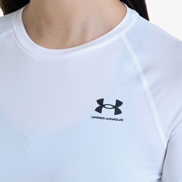  Under Armour HG Authentics Comp Kadın Beyaz Uzun Kollu Antrenman T-Shirt