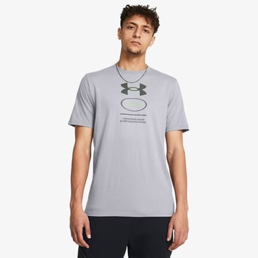  Under Armour Branded Gel-Stack Erkek Gri Günlük T-Shirt