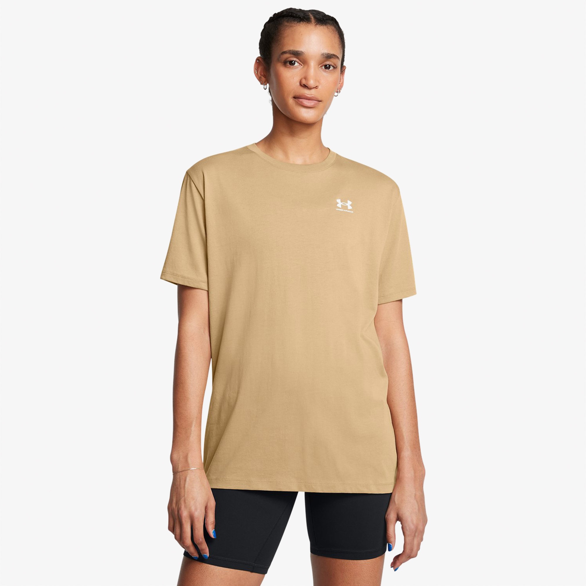 Under Armour Bfos Logo Kadın Kahverengi Günlük T-Shirt