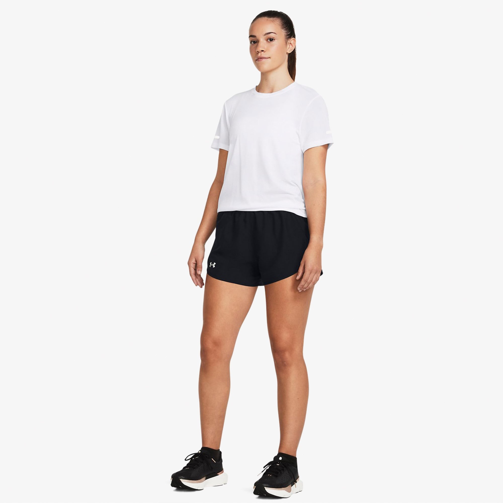 Under Armour Fly By 3inch Kadın Siyah Koşu Şortu