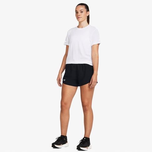  Under Armour Fly By 3inch Kadın Siyah Koşu Şortu