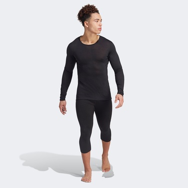  adidas Xperior Merino 150 Midlayer Erkek Siyah Uzun Kollu Antrenman İçliği