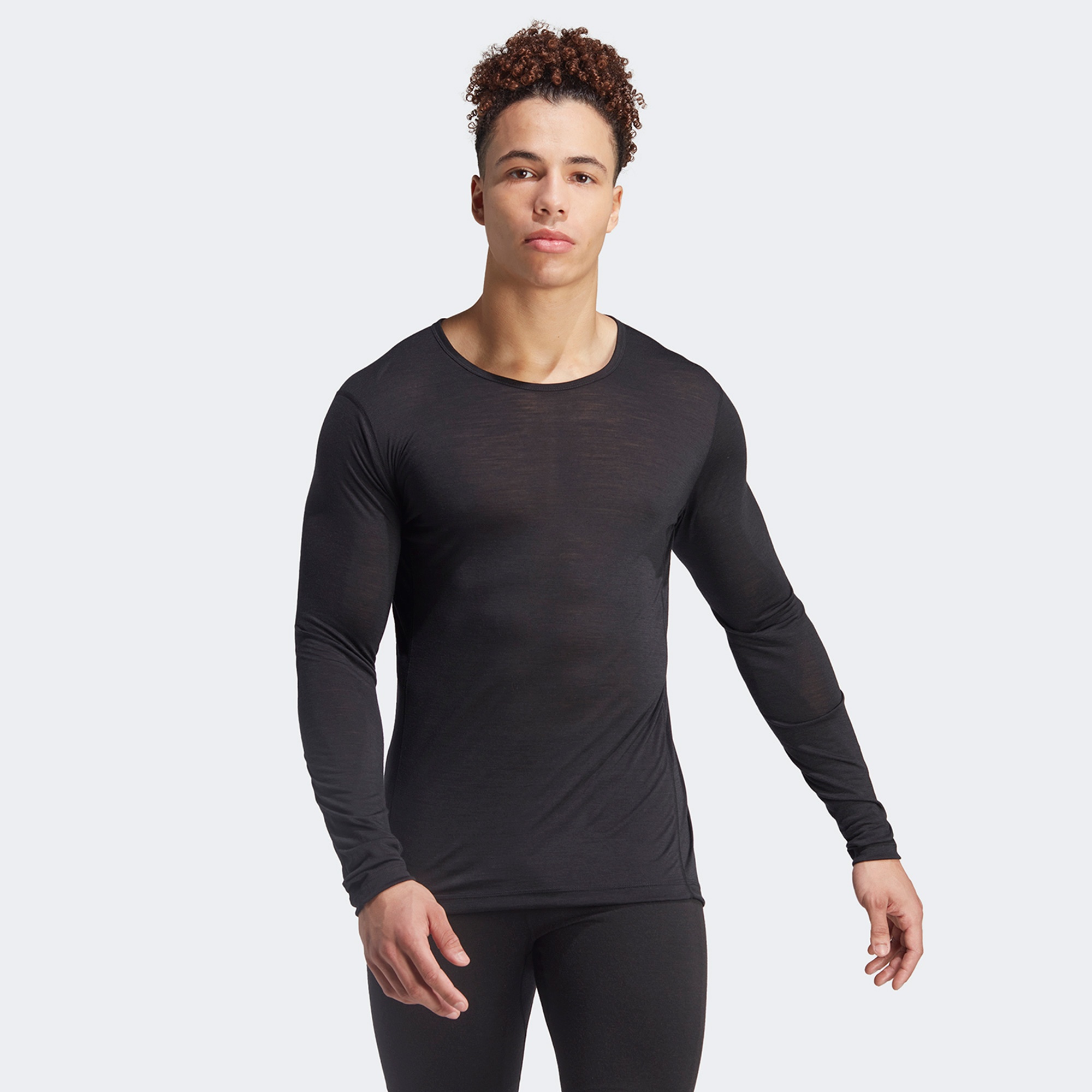 adidas Xperior Merino 150 Midlayer Erkek Siyah Uzun Kollu Antrenman İçliği