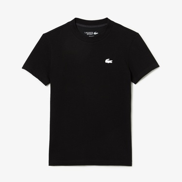  Lacoste Sport Ultra Dry Kadın Siyah Antrenman T-Shirt