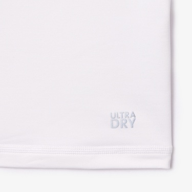  Lacoste Ultra Dry Erkek Beyaz Uzun Kol Antrenman İçliği