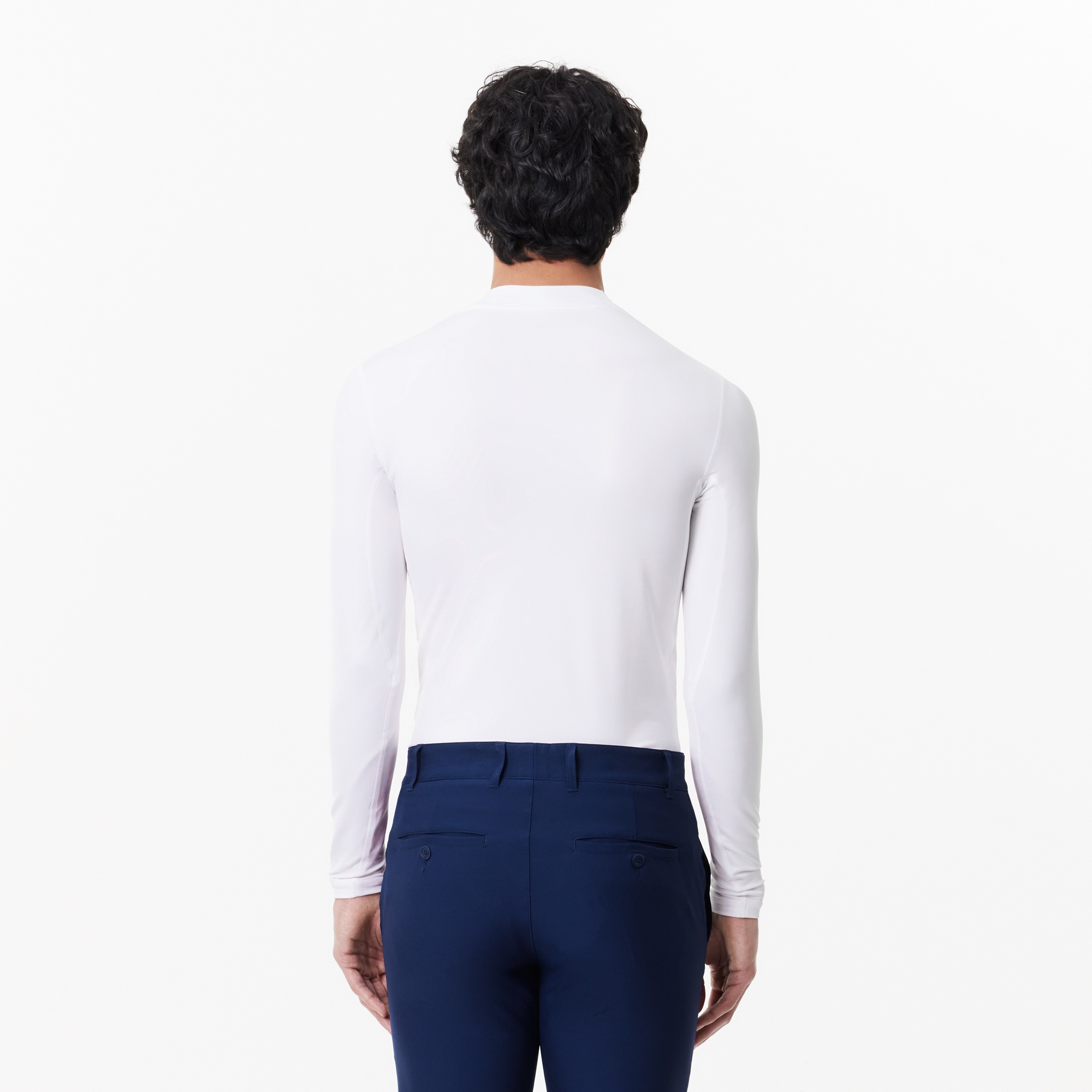 Lacoste Ultra Dry Erkek Beyaz Uzun Kol Antrenman İçliği