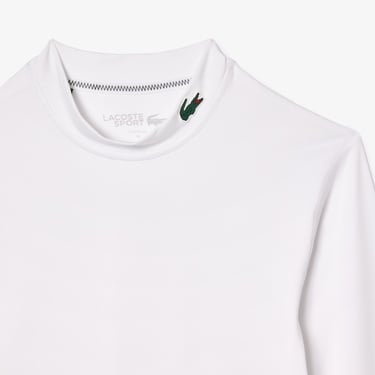  Lacoste Ultra Dry Erkek Beyaz Uzun Kol Antrenman İçliği