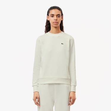  Lacoste Kadın Regular Fit Bisiklet Yaka Beyaz Günlük Sweatshirt