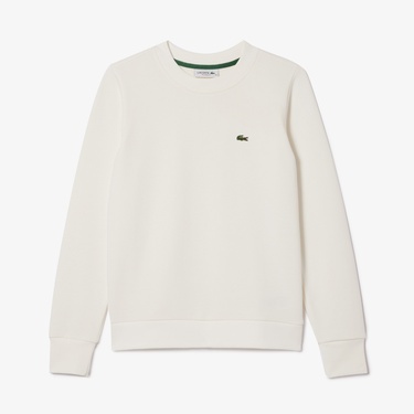  Lacoste Kadın Regular Fit Bisiklet Yaka Beyaz Günlük Sweatshirt