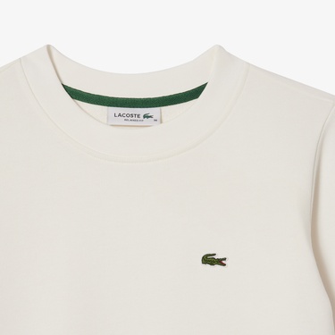  Lacoste Kadın Regular Fit Bisiklet Yaka Beyaz Günlük Sweatshirt
