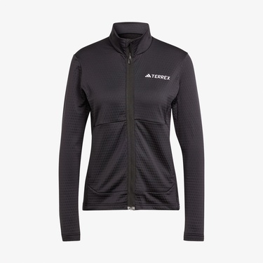  adidas Terrex Multi Light Fleece Full Zip Kadın Siyah Antrenman Üstü