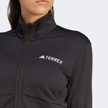  adidas Terrex Multi Light Fleece Full Zip Kadın Siyah Antrenman Üstü