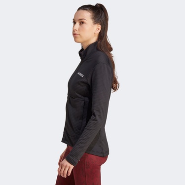  adidas Terrex Multi Light Fleece Full Zip Kadın Siyah Antrenman Üstü