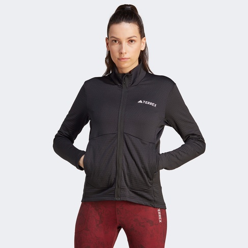  adidas Terrex Multi Light Fleece Full Zip Kadın Siyah Antrenman Üstü