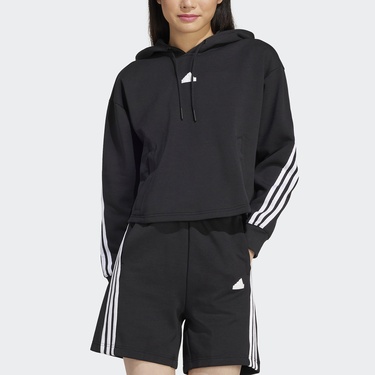  adidas Future Icons 3-Stripes Kadın Siyah Günlük Sweatshirt