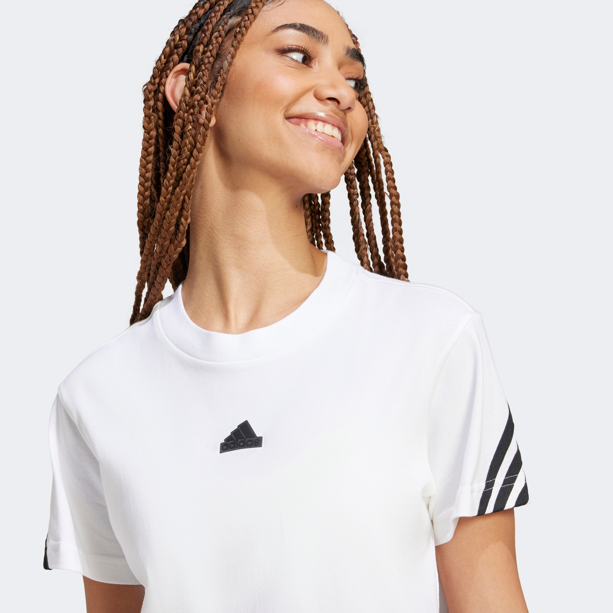 adidas Fi 3S Kadın Beyaz Günlük T-Shirt