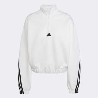  adidas Future Icons 3S 1/4 Zip Kadın Beyaz Günlük Sweatshirt