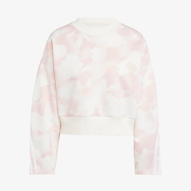  adidas Future Icons 3 Striped Kadın Beyaz Günlük Sweatshirt