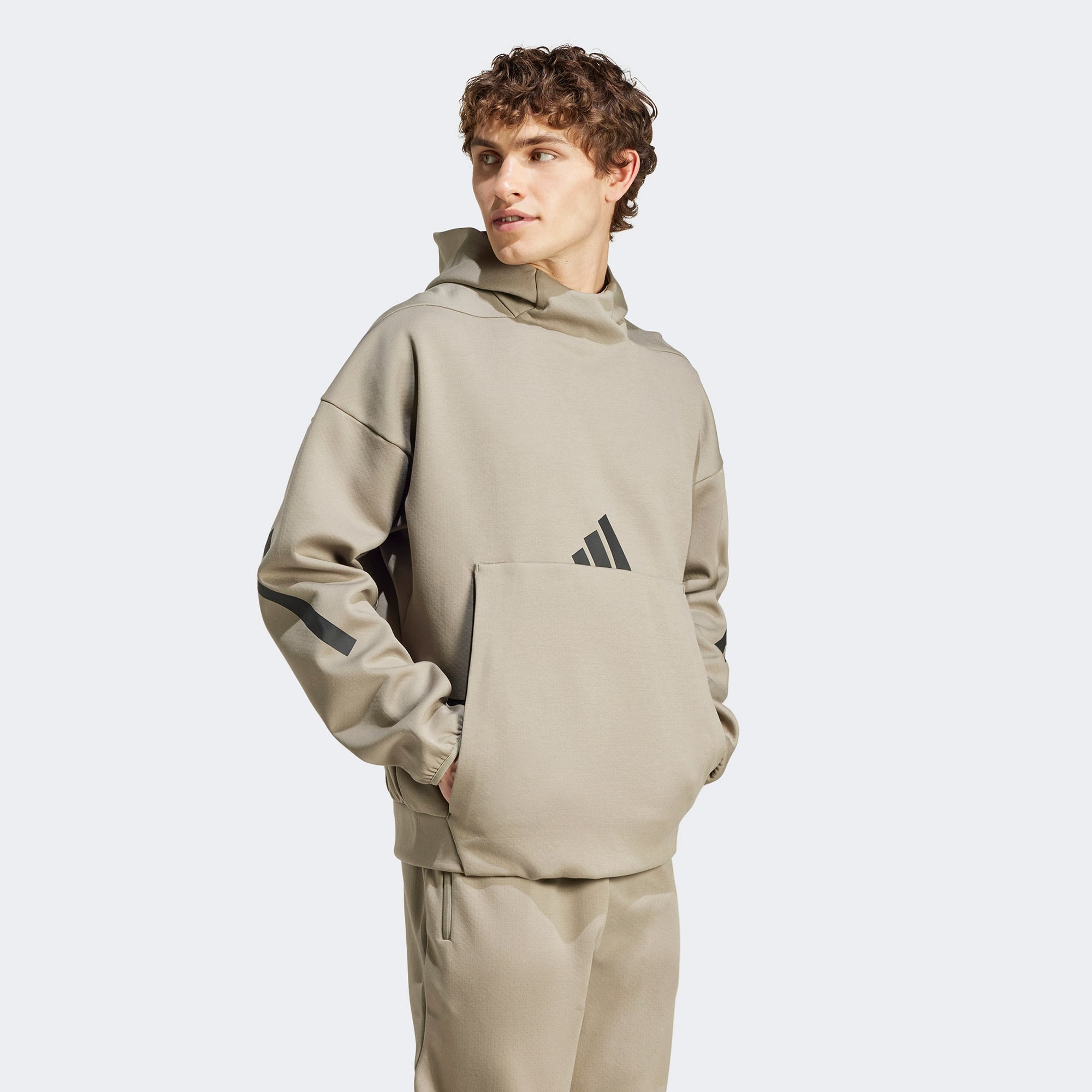 adidas Z.N.E Erkek Kahverengi Günlük Sweatshirt