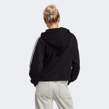  adidas Essentials 3 Striped Kadın Siyah Günlük Sweatshirt