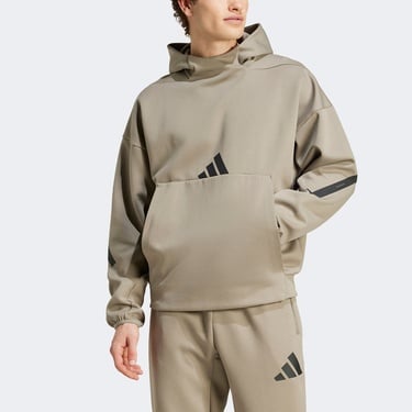  adidas Z.N.E Erkek Kahverengi Günlük Sweatshirt