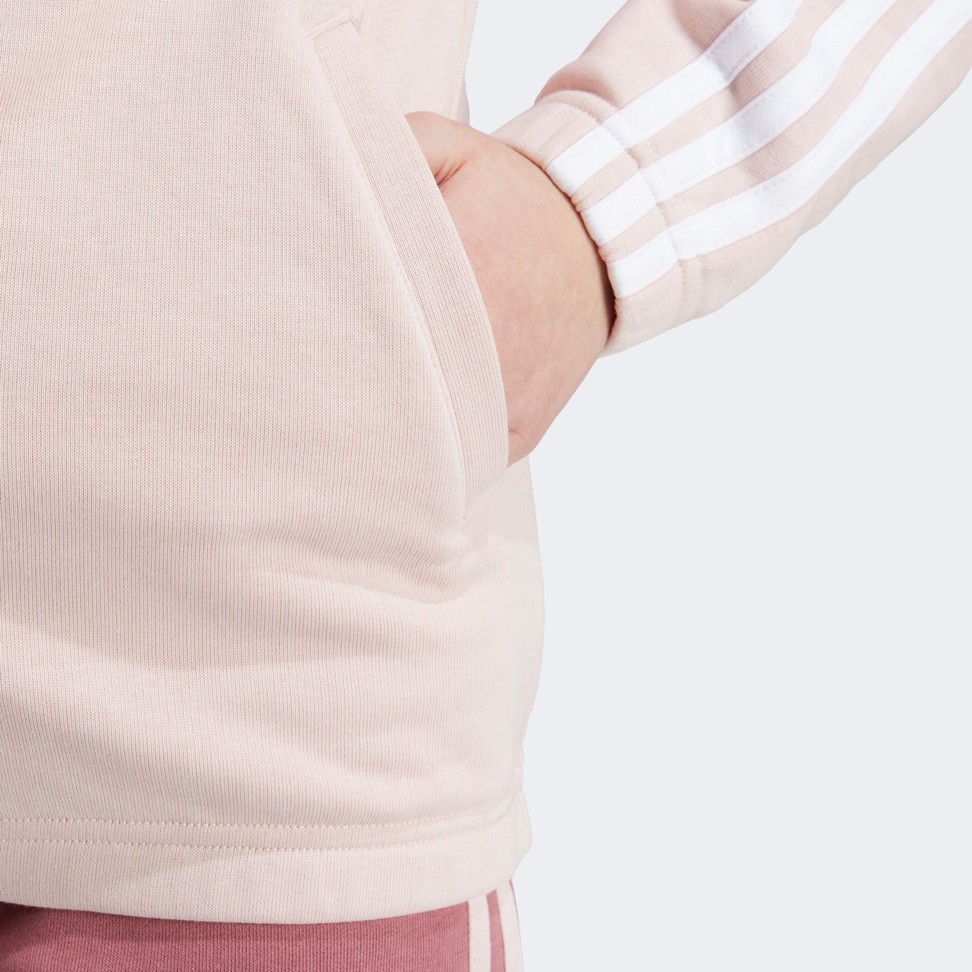 adidas Essentials 3 Striped Çocuk Pembe Günlük Sweatshirt