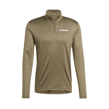  adidas Terrex Multi Half Zip Erkek Yeşil Günlük Sweatshirt