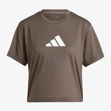  adidas Performance Big Logo Kadın Gri Antrenman T-Shirt