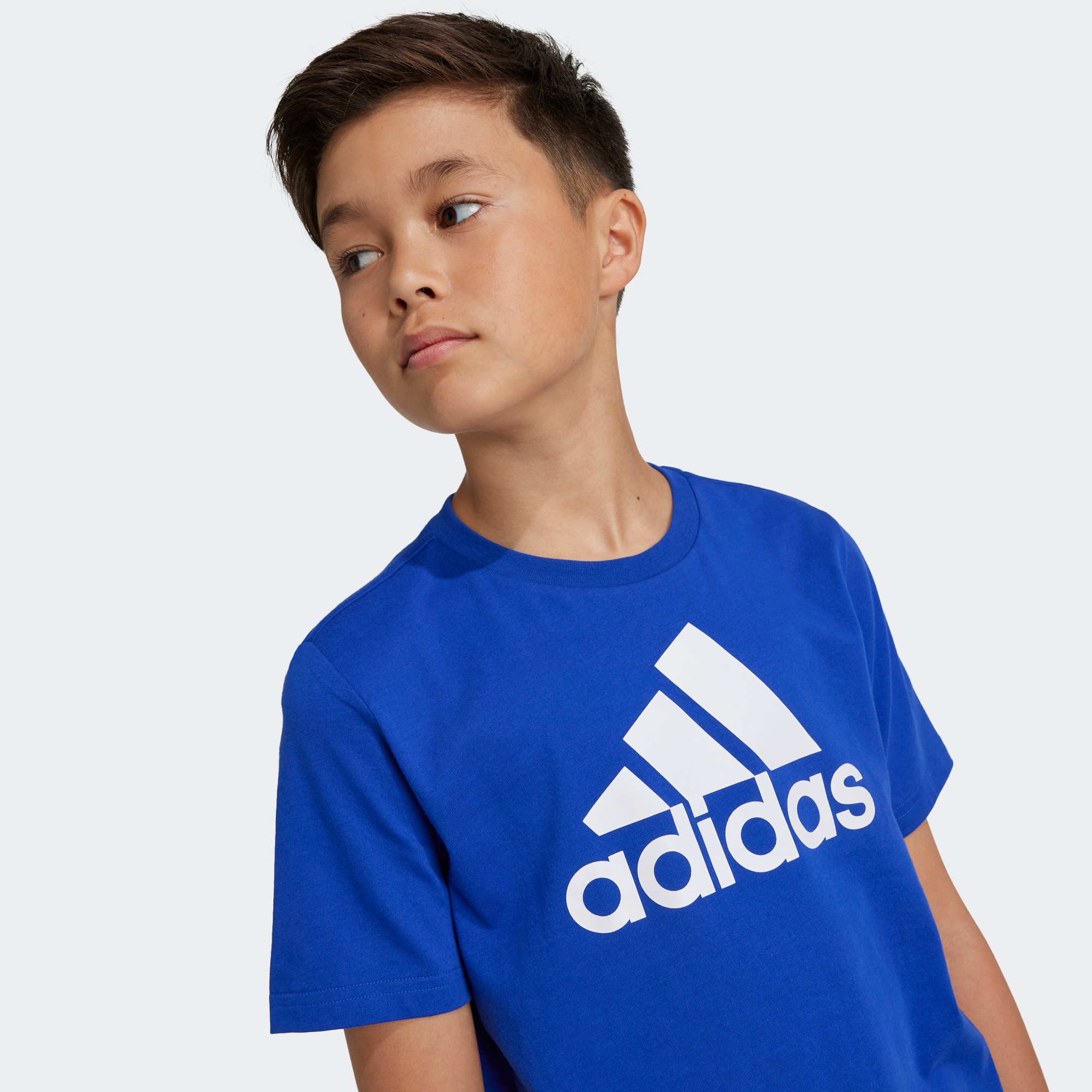 adidas Big Logo Çocuk Mavi Günlük T-Shirt